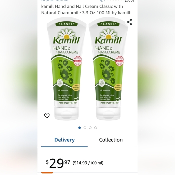Kamill original Classic hand Cream 2 new (75ml) Chamomile and glycerine - Picture 6 of 7